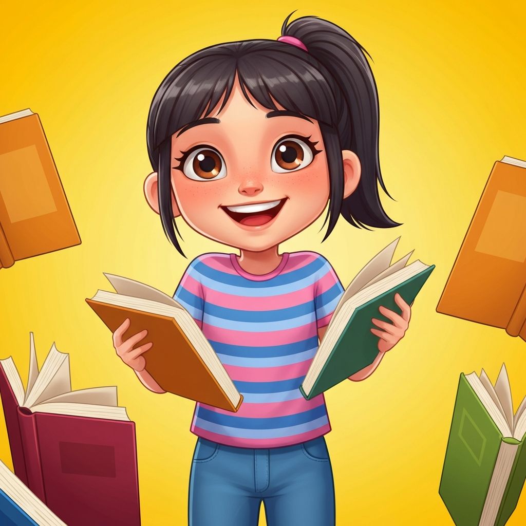 Girl with books